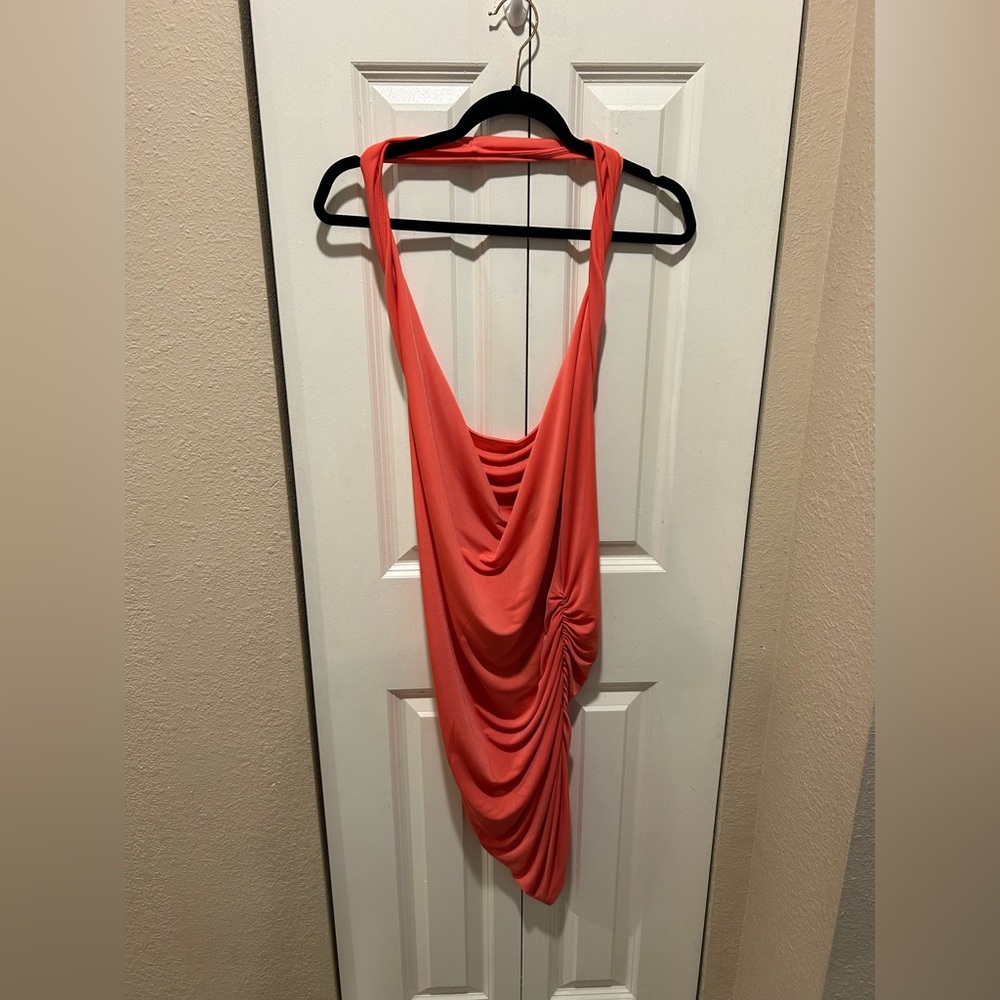 NWT Michael Costello x Revolve Izzy Mini Dress in Coral , size M - Picture 6 of 11